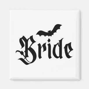 Halloween Bröllop-taloky Bride Groom Couple Matchi Magnet