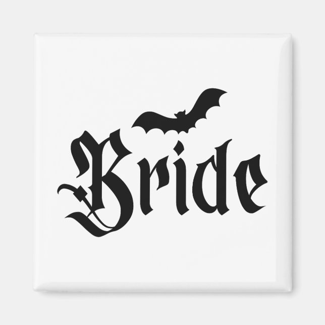 Halloween Bröllop-taloky Bride Groom Couple Matchi Magnet (Framsidan)