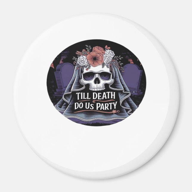 Halloween Bröllop-taloky Bröllop Halloween fest T Magnet (Framsidan)