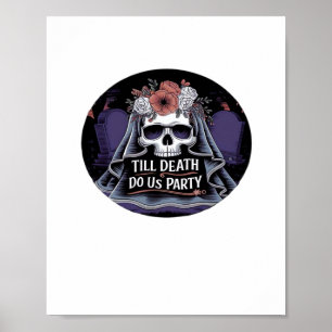 Halloween Bröllop-taloky Bröllop Halloween fest T Poster