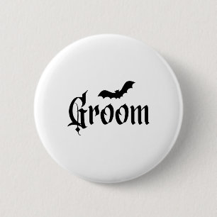 Halloween Bröllop-taloky Groom Bride Couple Matchi Knapp