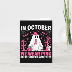 Halloween-bröstcancermedvetande i oktober vi kort
