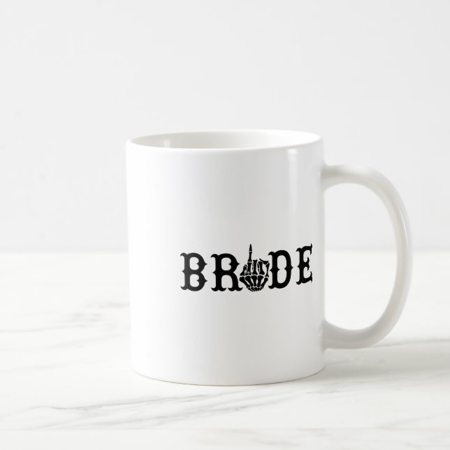 Halloween Brud Brudgum Skelett Tills Döden  Kaffemugg (Höger)