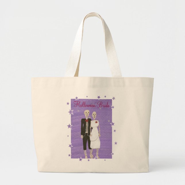 Halloween Brud Canvas Tote Väskor (Framsidan)