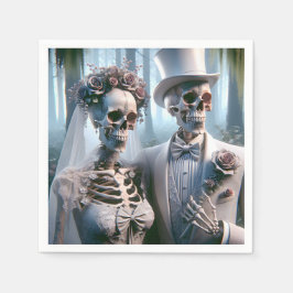 Halloween Brud Och Brudgum Pappersservett