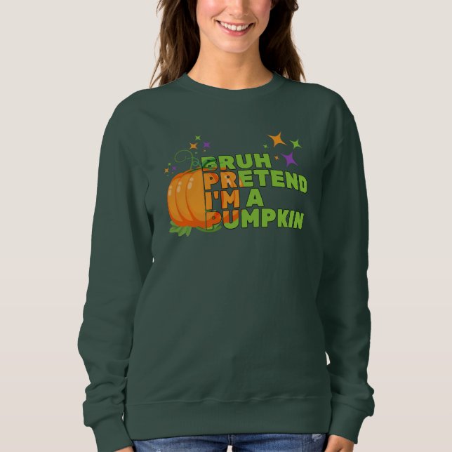 Halloween BRUH HINDRADE ATT JAG ÄR EN PUMPKIN Fall T Shirt (Framsida)