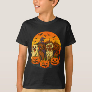 Halloween brun labrador spöke kuslig choklad t shirt
