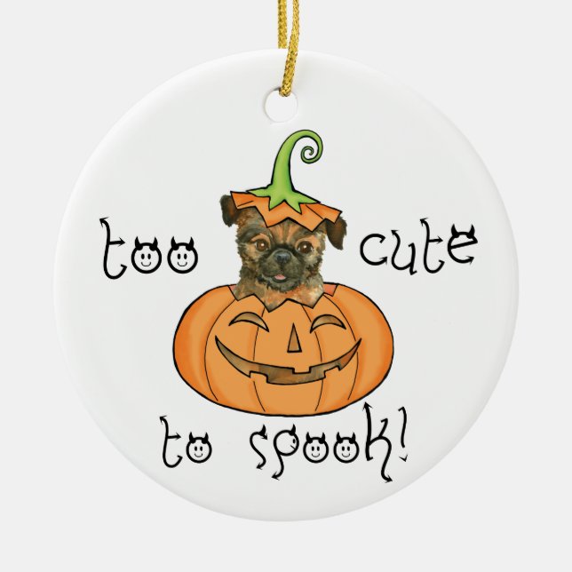 Halloween Brussels Griffon Ceramic Ornament (Framsidan)