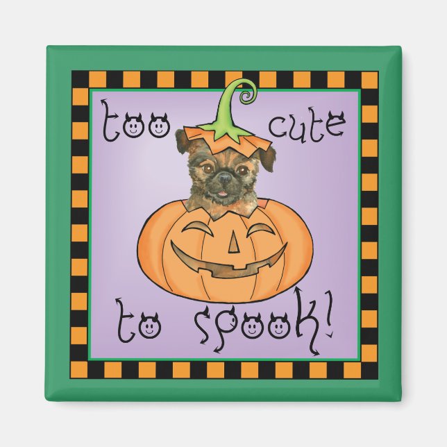 Halloween Brussels Griffon Magnet (Framsidan)