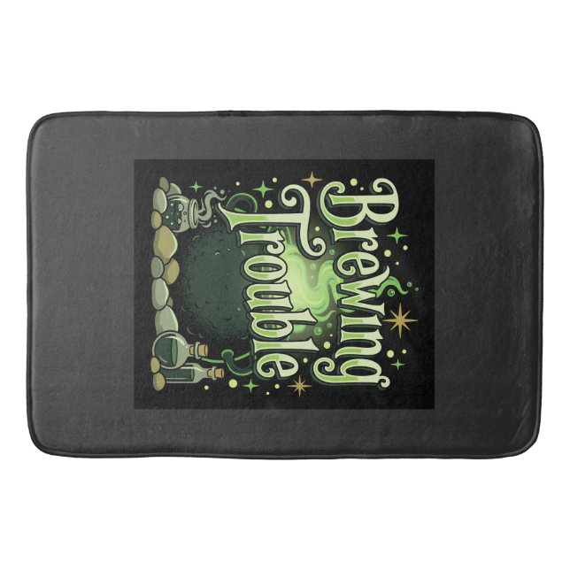 Halloween brygger problem häxa Cauldron Potion De Badrumsmatta (Framsidan)