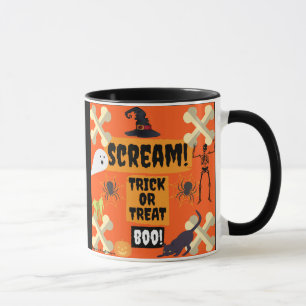 Halloween bu! Svart 11 uns Combo mugg