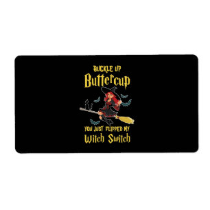 Halloween Buckle Up Butterkoppar Witch-växel Fraktsedel