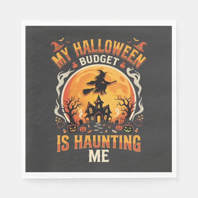 Halloween Budget Skräck Pappersservett (Framsidan)