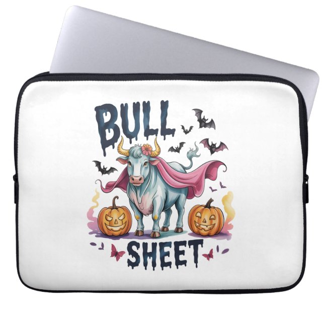 Halloween Bull Lakan,Funny Ghost Cow Laptop Fodral (Framsidan)