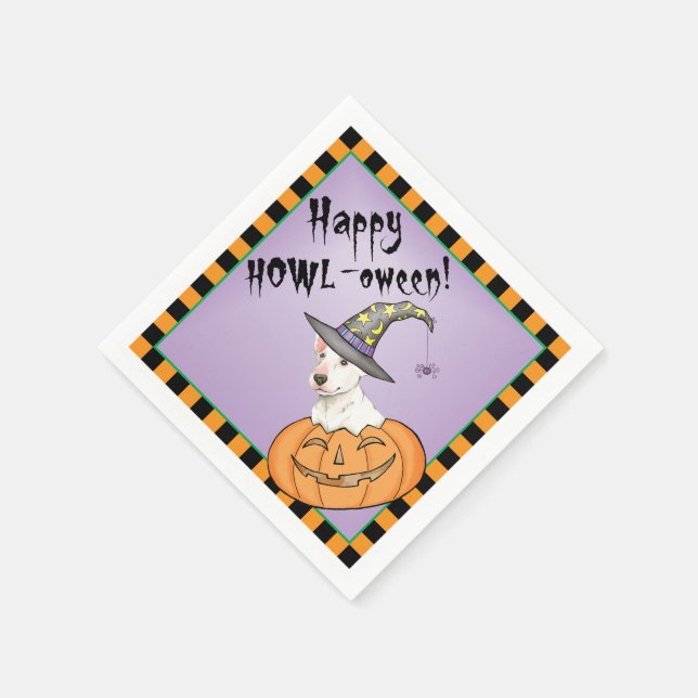 Halloween Bull Terrier Napkins Pappersservett (Hörn)