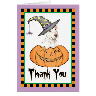 Halloween Bull Terrier Tack för ditt kort