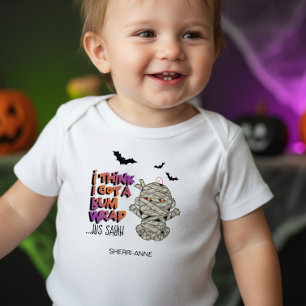 Halloween Bum Wrap Mummy Baby Orange ID683 T Shirt