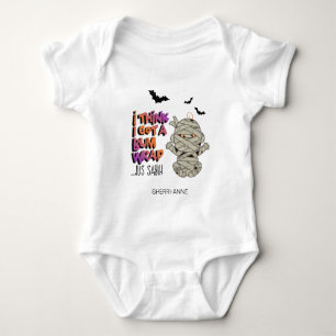 Halloween Bum Wrap Mummy Baby Orange ID683 T Shirt