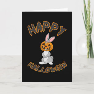 Halloween Bunny Rabbit Pumpkin Horror Gift Idea Kort