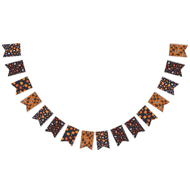 Halloween buntbanderoll vimplar (Alla)