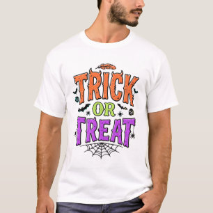Halloween Bus eller Behandla Rollig Spindelväv Ret T Shirt