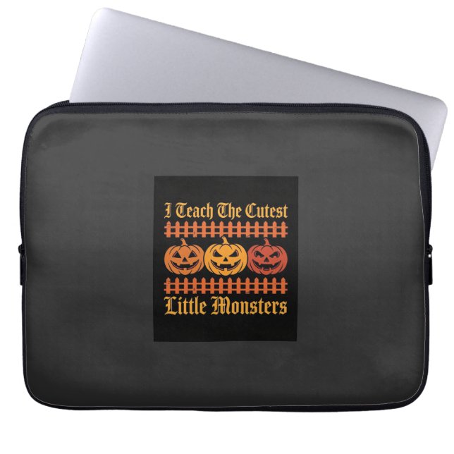 Halloween Bus eller Behandla Små Monster Pumpa D Laptop Fodral (Framsidan)