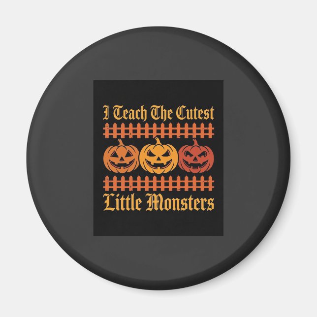Halloween Bus eller Behandla Små Monster Pumpa D Magnet (Framsidan)
