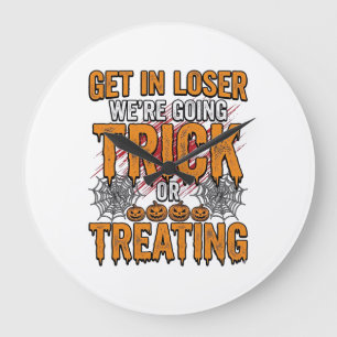 Halloween Bus eller Behandling Vintage Typografi D Stor Klocka