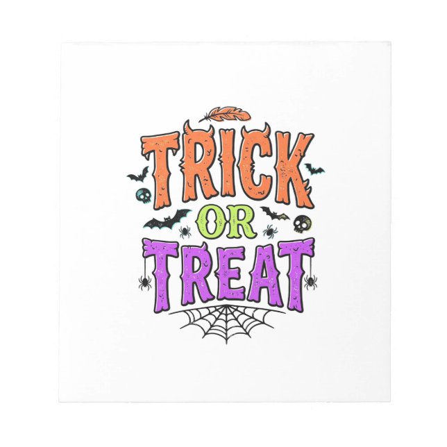 Halloween Bus eller Bytes Rollig Spindelväv Retro_ Anteckningsblock (Framsida)
