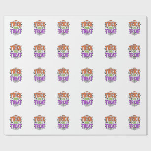 Halloween Bus eller Bytes Rollig Spindelväv Retro_ Presentpapper