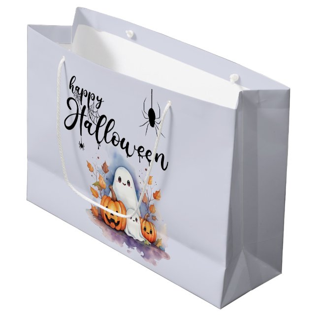 Halloween Bus eller godis Bag Large (Framsidan Vinklad)