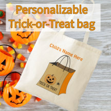 Halloween Bus eller godis Bag Pumpkin