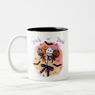 Halloween Bus eller godis Cake Pops Anpassningsbar Två-Tonad Mugg