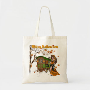Halloween Bus eller godis Candy Bag med zigenare Tygkasse