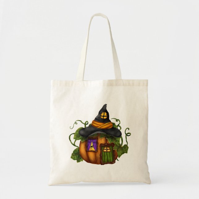 Halloween Bus eller godis Candy Bag Tygkasse (Framsidan)