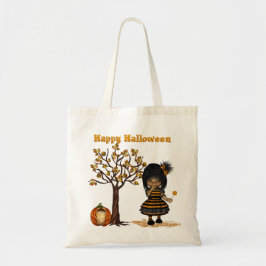 Halloween Bus eller godis Candy Bag Tygkasse