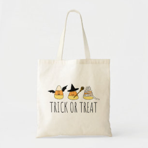 Halloween Bus eller godis Candy corn Tygkasse