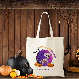 Halloween Bus eller godis Candy Tote Bag Tygkasse