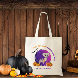 Halloween Bus eller godis Candy Tote Bag Tygkasse