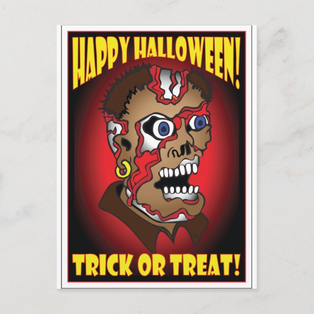 HALLOWEEN BUS ELLER GODIS CARDS-2 VYKORT (Framsida)