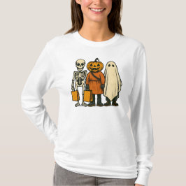 Halloween Bus eller godis Crew T Shirt