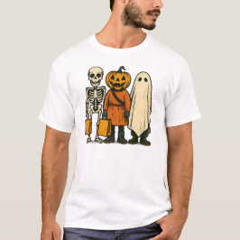 Halloween Bus eller godis Crew T Shirt