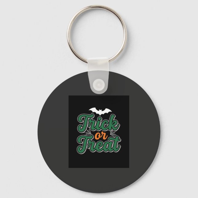 Halloween Bus eller Godis Fladdermus Webbdesign_1 Nyckelring (Framsida)