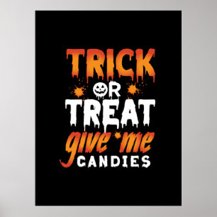 Halloween Bus eller godis Ge Me Candies Poster
