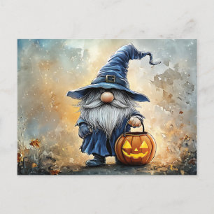 Halloween Bus eller godis Gnome Vykort