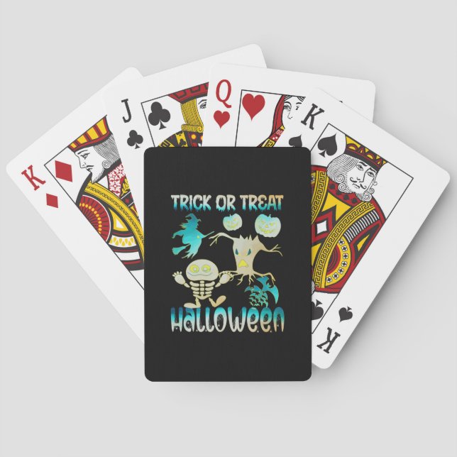 Halloween Bus eller godis Halloween Casinokort (Baksidan)