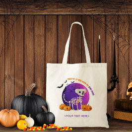 Halloween Bus eller godis Hund Candy Tote Bag Tygkasse