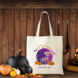 Halloween Bus eller godis Hund Candy Tote Bag Tygkasse