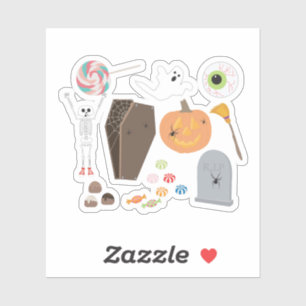 Halloween Bus eller godis Klistermärken