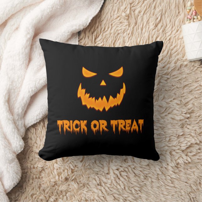 Halloween Bus eller godis Kudde (Filt)